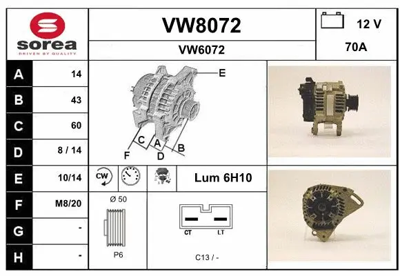 Alternator (VW8072)