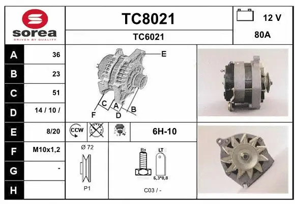 Alternator (TC8021)