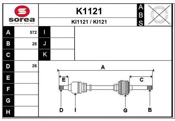 Drive Shaft (K1121)