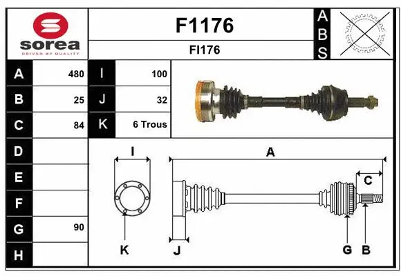 Drive Shaft (F1176)