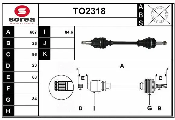 Drive Shaft (TO2318)