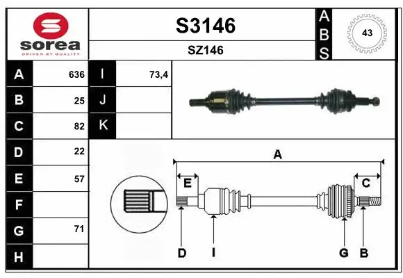 Drive Shaft (S3146)
