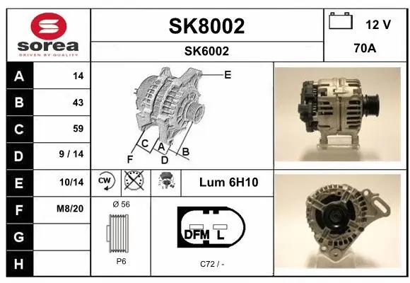 Alternator (SK8002)