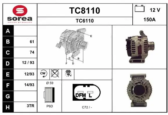 Alternator (TC8110)