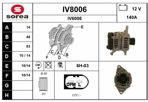 Alternator (IV8006)