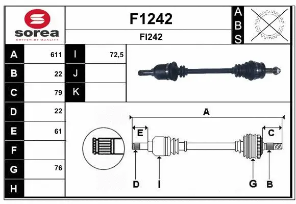 Drive Shaft (F1242)