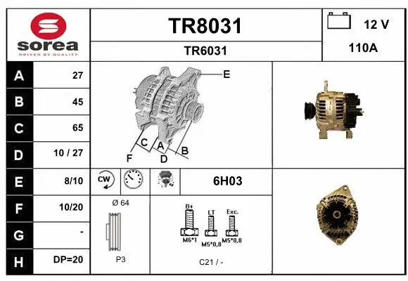 Alternator (TR8031)