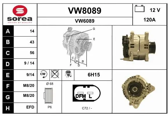 Alternator (VW8089)