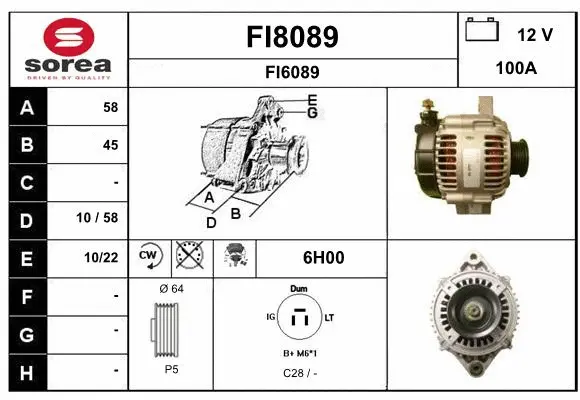 Alternator (FI8089)