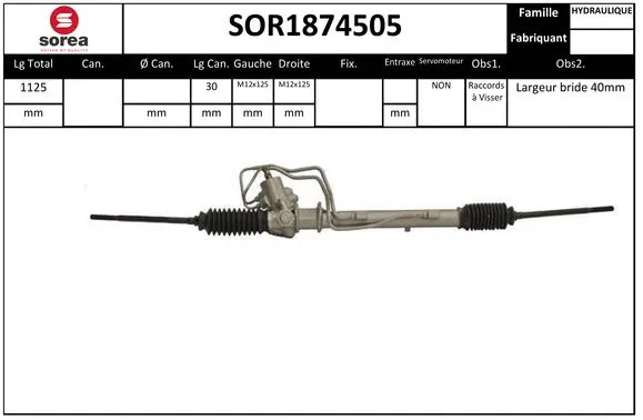 Steering Gear (SOR1874505)