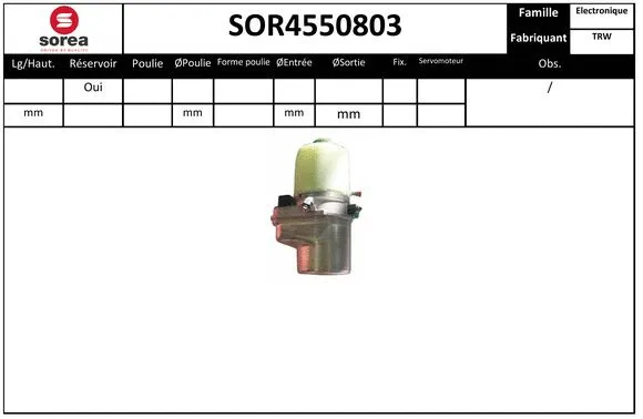 Hydraulic Pump, steering (SOR4550803)