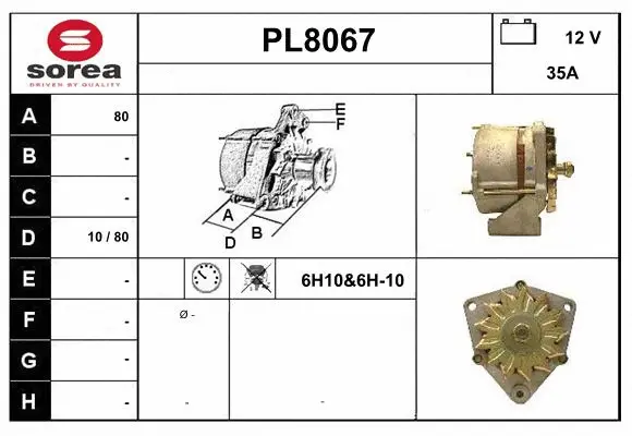Alternator (PL8067)