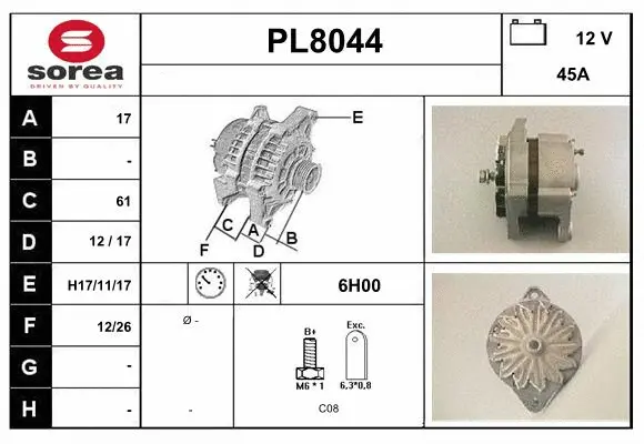 Alternator (PL8044)