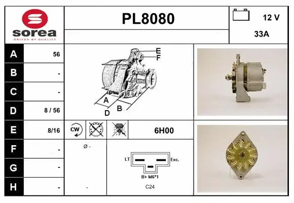 Alternator (PL8080)
