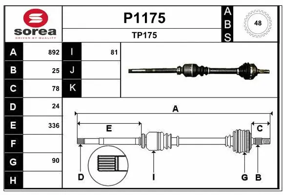 Drive Shaft (P1175)