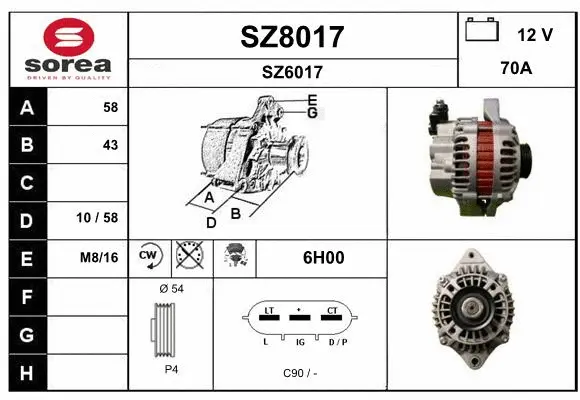Alternator (SZ8017)
