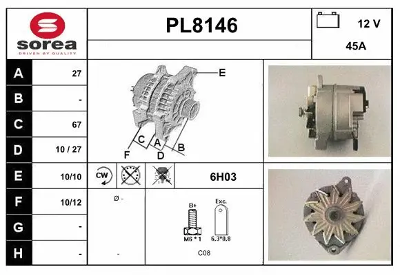 Alternator (PL8146)
