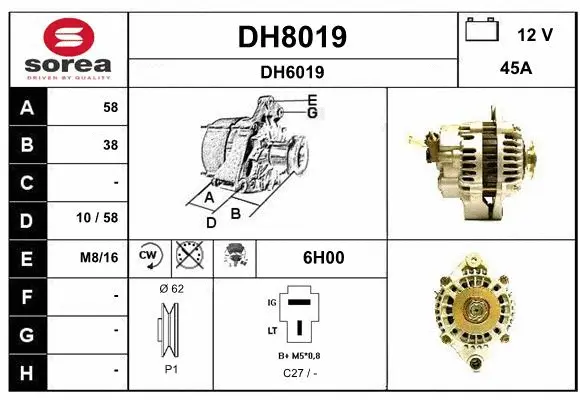 Alternator (DH8019)