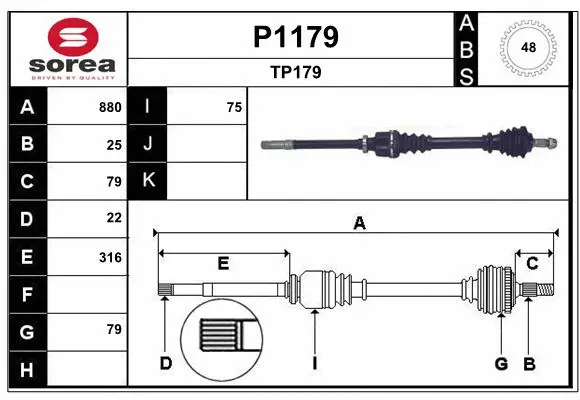 Drive Shaft (P1179)