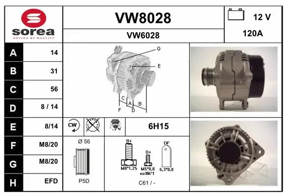Alternator (VW8028)