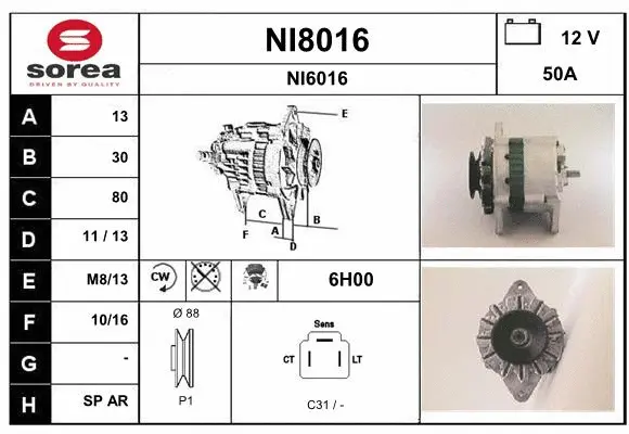 Alternator (NI8016)