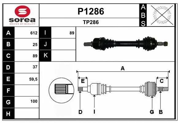 Drive Shaft (P1286)