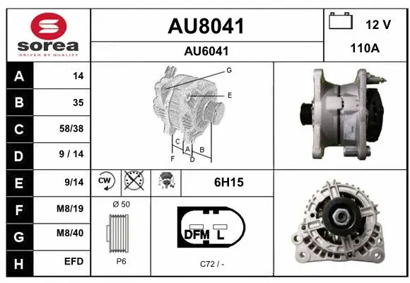 Alternator (AU8041)