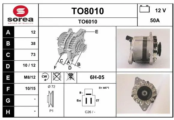 Alternator (TO8010)