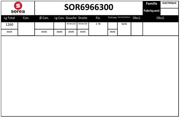 Steering Gear (SOR6966300)
