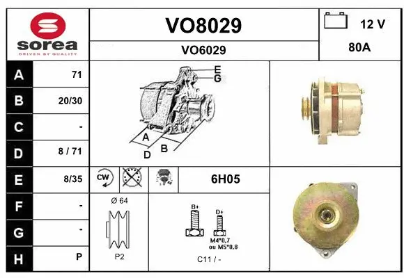 Alternator (VO8029)