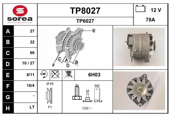 Alternator (TP8027)