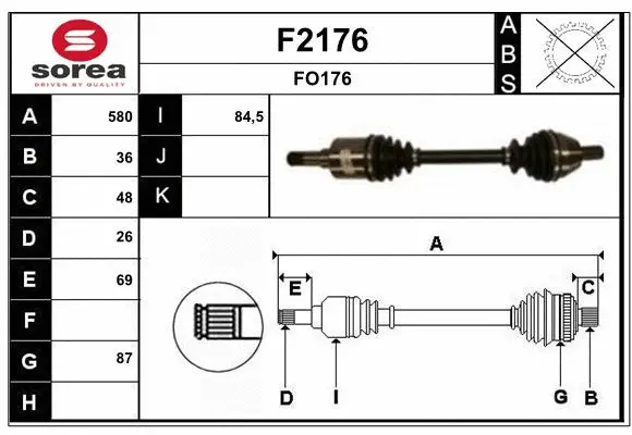 Drive Shaft (F2176)