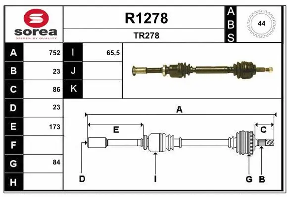 Drive Shaft (R1278)