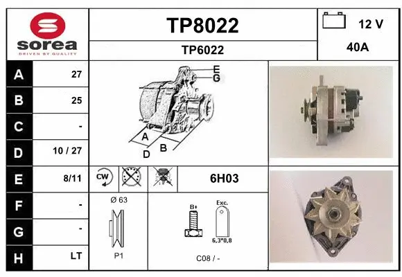 Alternator (TP8022)