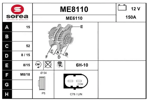 Alternator (ME8110)
