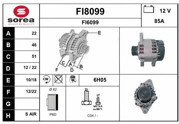 Alternator (FI8099)