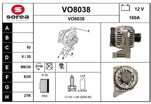 Alternator (VO8038)