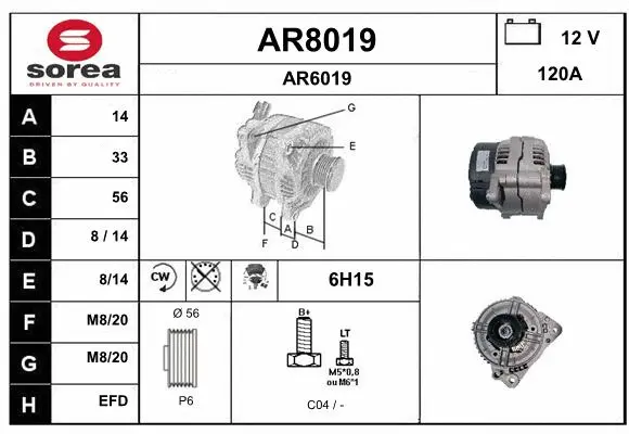 Alternator (AR8019)
