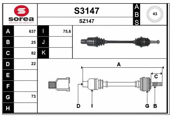 Drive Shaft (S3147)