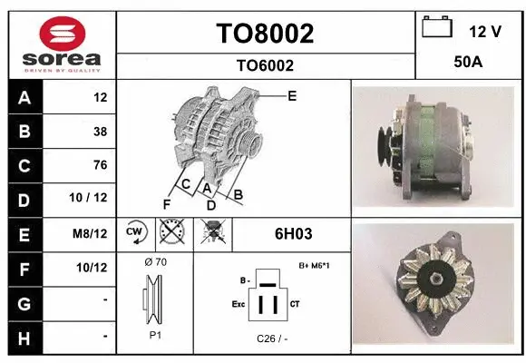 Alternator (TO8002)