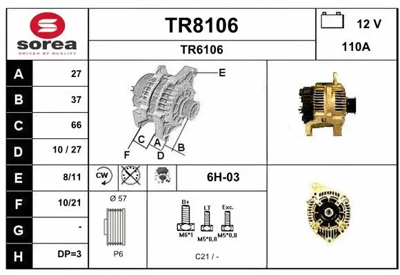 Alternator (TR8106)
