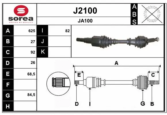 Drive Shaft (J2100)