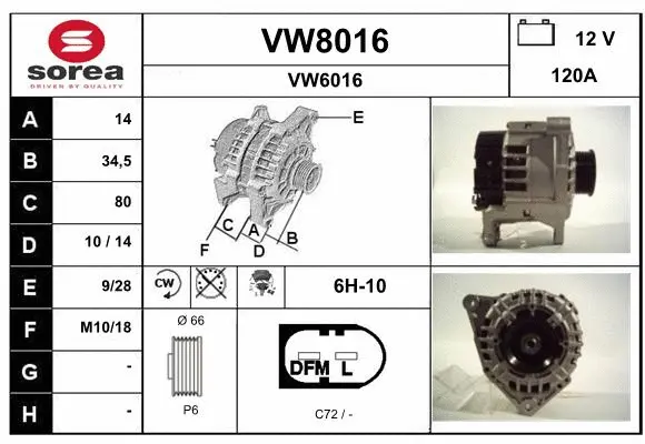 Alternator (VW8016)