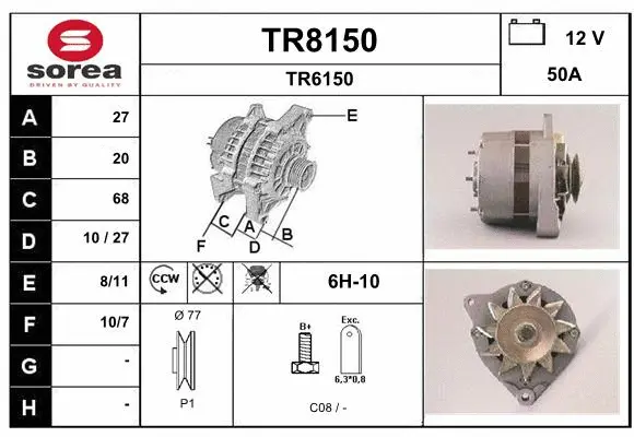 Alternator (TR8150)