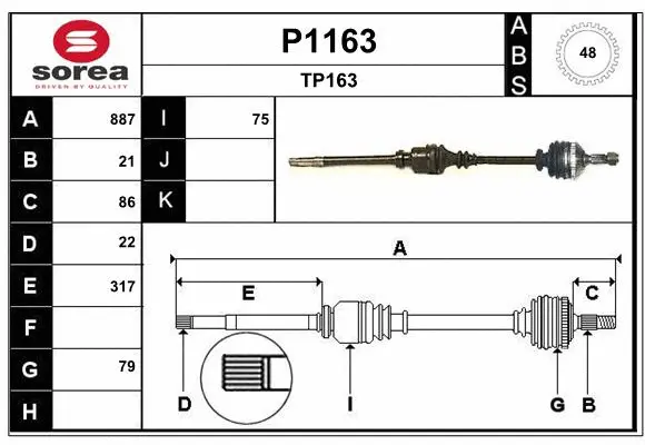 Drive Shaft (P1163)