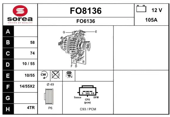 Alternator (FO8136)