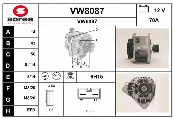 Alternator (VW8087)