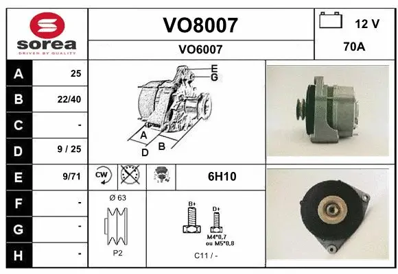 Alternator (VO8007)