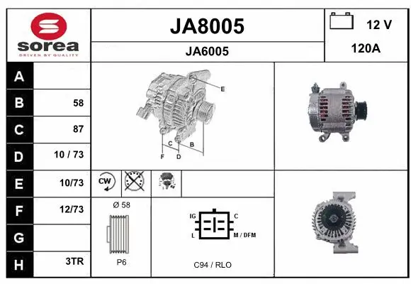 Alternator (JA8005)