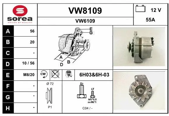 Alternator (VW8109)